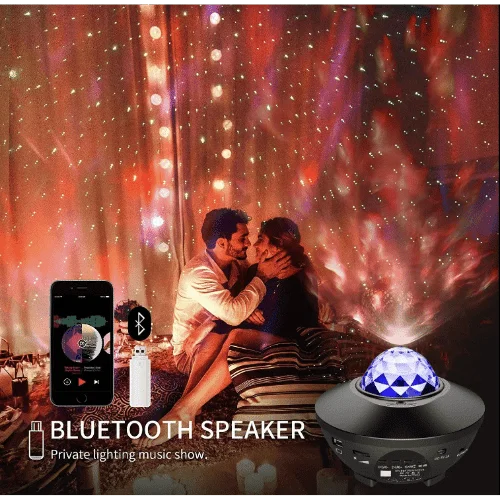 Starry Galaxy Projector Night Light with Music Speaker