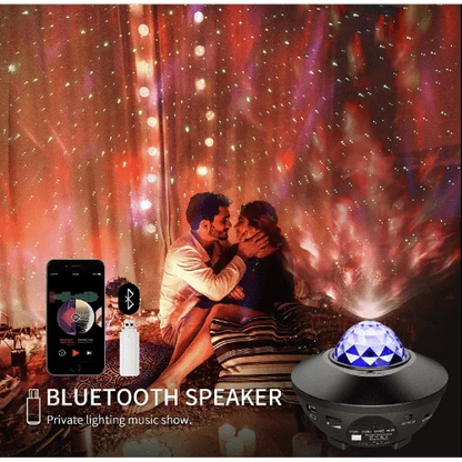 Starry Galaxy Projector Night Light with Music Speaker