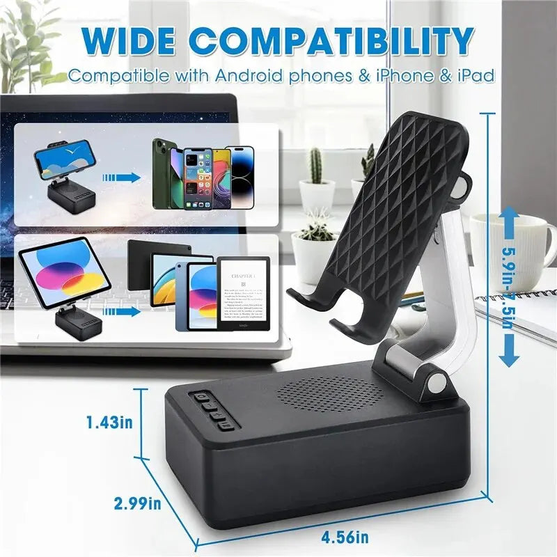 Bluetooth Speaker Phone Stand: HD Portable Wireless Holder