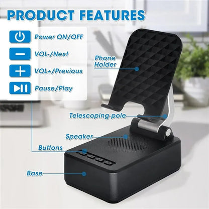 Bluetooth Speaker Phone Stand: HD Portable Wireless Holder
