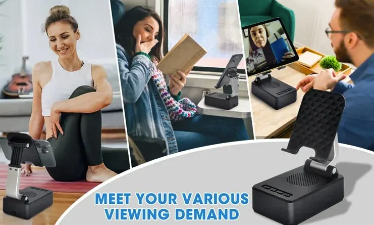 Bluetooth Speaker Phone Stand: HD Portable Wireless Holder